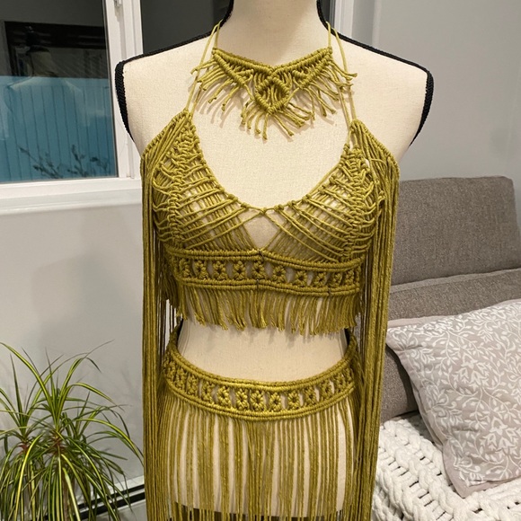 Handmade Macrame Crochet Dress - Picture 8 of 14